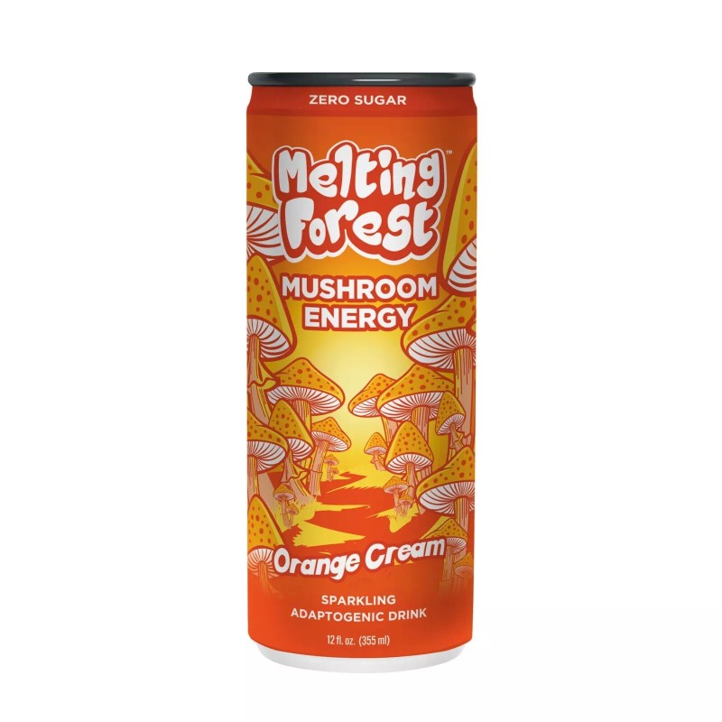 Melting Forest Sparkling Mushroom Energy Drink, 12 fl oz (Pack