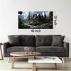 ANCXWOTER Landscape Canvas Wall Art Green Forest Large Artwork for