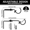 Curtain Rod Brackets, Adjustable Curtain Rod Holder Heavy Duty Curtain