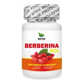 Berberina HCL 60 Cápsulas, Extracto 100% Puro, Reduce los Niveles de Azúcar, Colesterol y Trigliceridos, Sistema Inmune, Calidad Premium