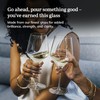 Libbey Signature White Wine Glasses Set of 4, Seamless Long