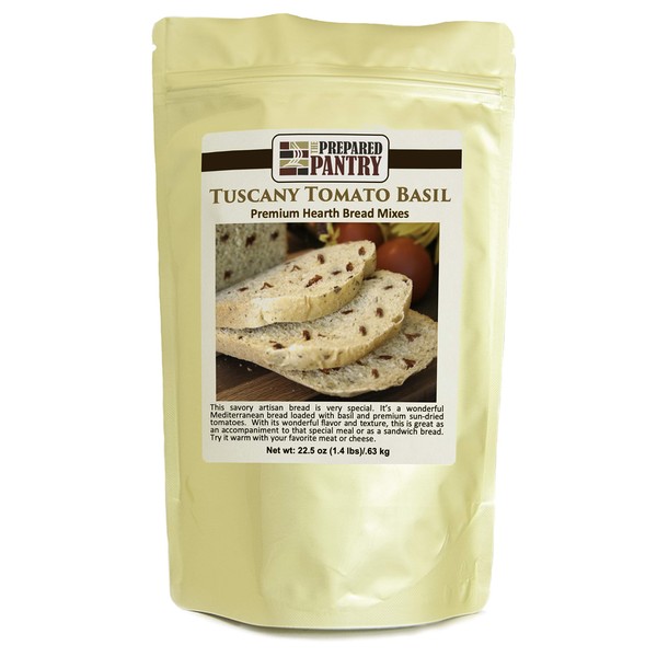 The Prepared Pantry Tuscany Tomato Basil Bread Mix; Single Pack; For Bread Machine or Oven