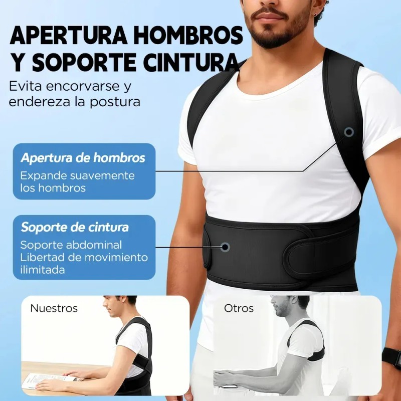 Corrector Postura Espalda Para Hombre Y Mujer Ajustable Faja