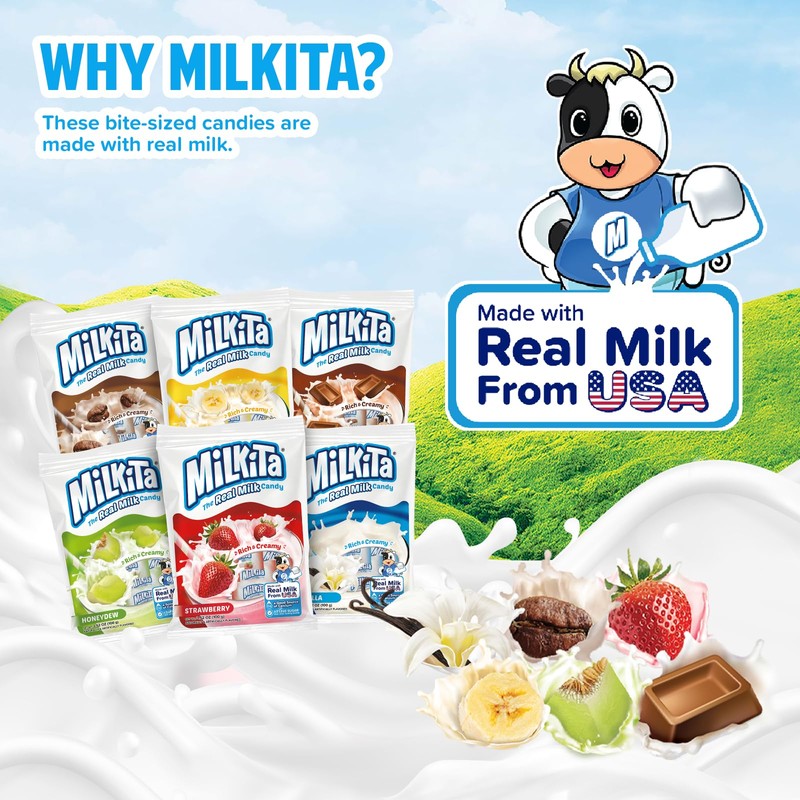 Milkita Creamy Assorted Milk Candy – Low-Sugar Healthy Sweets with