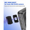 Mic Wind Muff for Insta360 - Furry Mic Windscreen 4pcs
