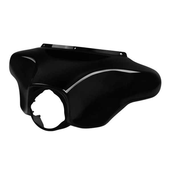 TCMT Vivid Black Front Batwing Upper Outer Fairing For Harley