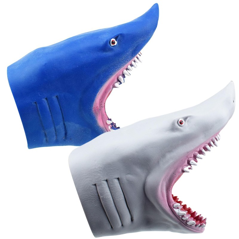 Shark Puppet Realistic & Scary Animal Hand Puppets with Sharp