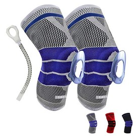 Canotagio Par de Rodillera Deportiva Acolchadas con Gel. Rodilleras de Compresión Manga para Pierna. Rodilleras Crossfit Soporte para Prevención y... 