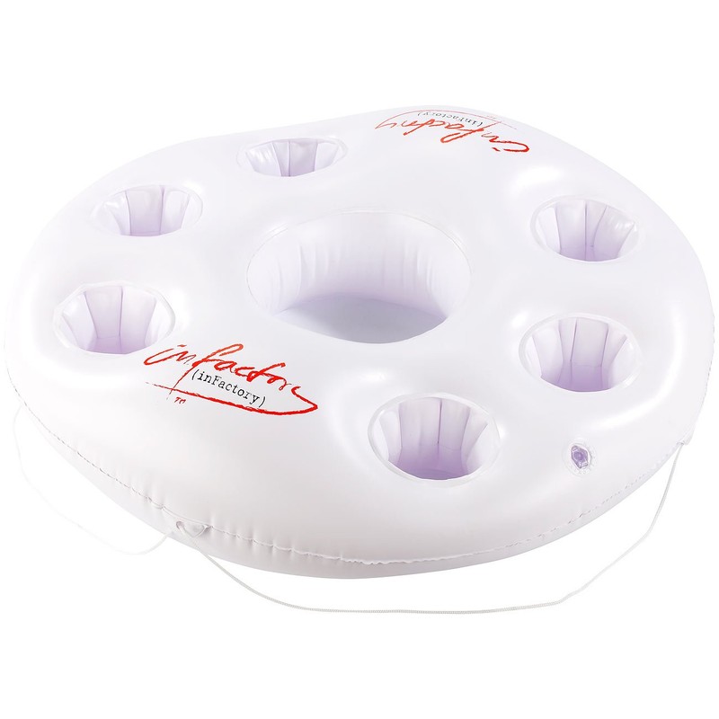 infactory Pool Accessories: Set of 2 Inflatable Drink Holders in