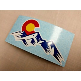 Unbranded/Generic 2pcs Colorado Mountain Sun Hard Hat Stickers Welding Helmet Decal Mountains 2x4