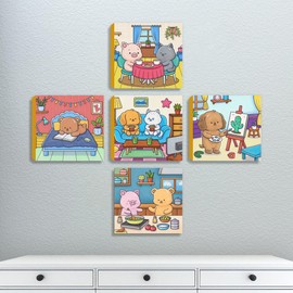 ArtPops Coloring Boxes – Pop-Up Pre-Printed Coloring Box Set – DIY Wall Art Kit for Teens & Adults – Eco-Friendly, Easy to Hang, No Frame Needed – 5-Pack, Cozy Friends