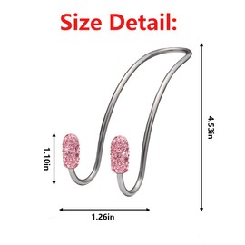 Moly Magnolia Car Seat Headrest Hooks, Universal Car Hooks, Car Seat Accessory for Coats Umbrellas Grocery Bags Handbag (Pink)