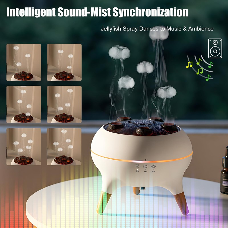 Holwim Essential Oil Jellyfish Diffuser, Aromatherapy Diffuser, 250ml Ultrasonic Cool