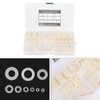 600Pcs Flat Washer 9 Sizes White Nylon Gasket Assortment Kit