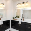 WOSHITU Bathroom Vanity Light Fixtures: 4-Light Mid Century Modern Vanity