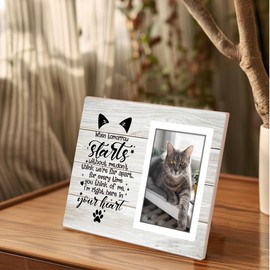 Cat Memorial Picture Frame, Pet Memory Picture Frame, Cat Frames For Pictures Memorial, Pet Cat Memorial Photo Frame 4x6, Cat Picture Frames For Cats That Passed, Passed Away Cat Memorial Gifts
