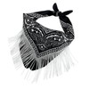 Women Finged Bandana Western Cowgirl Scarf Rhinestone Tassel Neckerchief Bachelorette