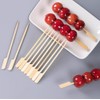 200 Pieces Paddle Bamboo Skewers 18cm, Flat Burgers Sticks Children