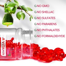 Hair Serum Capsules, Hair Vitamins,Hair Care Essential Oil Capsules,80 Pcs Hair Vitamin Serum Capsule, Restores Dry Frizzy Hair, Hair Oil Capsules with Moroccan/Macadamia/Avocado Oil for Hair Repair