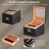 GLENCREAG FT-2042 Cigar Humidor Box for 85 Counts, See-Through Design