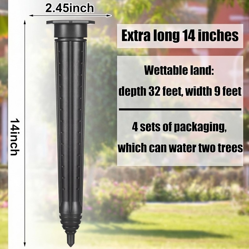 Briwooody 4 Pack Garden Watering Stake Large UV-Protected ABS Plastic