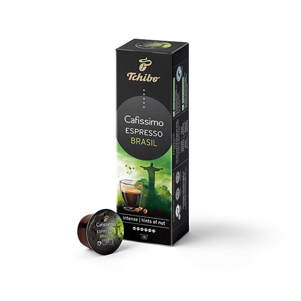 Tchibo Cafissimo Espresso Brasil Coffee Capsules, Pack of 10 (Espresso,