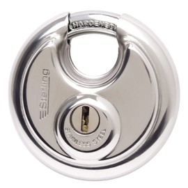 Sterling SPL100 70mm Closed Shackle Disc Padlock with Stainless Steel Body , Grey