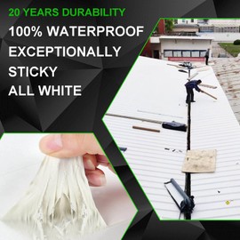 LANUCN RV Roof Tape White, Waterproof Sealant Tape for Sealing Camper Roof Caravan, Window, Marine Seam Gutter Jointing Leaks Mastic (2" x 32.8' x 1 Roll)