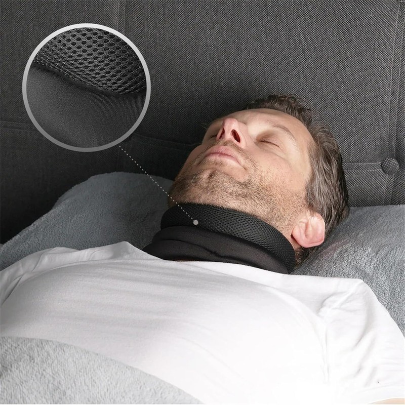 Neck Support-Never Snore Again，Ergonomic Design，Adjustable Soft Foam Neck Brace for