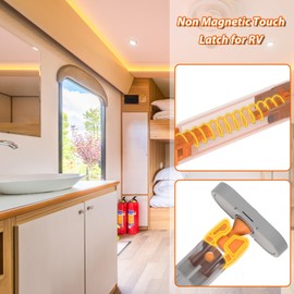 Push Latch Catch, Jiayi 2 Pack Push to Open Hardware, Cabinet Press Out Latch for Door, Non-Magnetic RV Drawer Closure, Heavy Duty RV Door Latch, Touch Latch for Kitchen