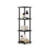 Furinno 12078EX/BK Turn-n-Tube Multipurpose 4-Tier Corner Shelf, Espresso/Black