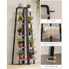 CHOEZON Corner Shelf, 5-Tier Ladder Corner Shelf, Ladder Bookshelf, 59.6"