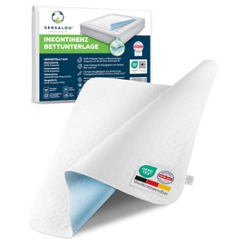 Sensalou Waterproof Reusable Bed Pad 90 x 200 cm - Washable Pad for Adults, Seniors and Children - Incontinence Mattress Protection - Absorbent up to 2400 ml/m²