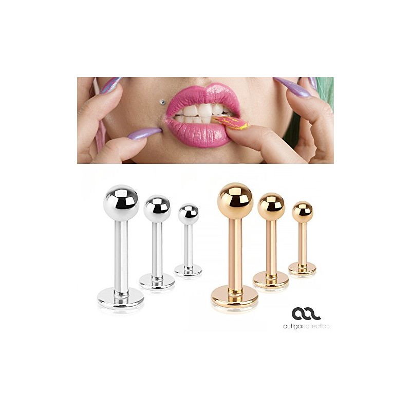 Autiga Labret Piercing Lip Piercing Monroe Madonna Medusa Stud Ball,
