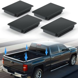 JOYTUTUS Stake Pocket Cover Trucks Bed Rail Stake Covers Compatible with 1999-2014 Chevy Silverado and 2010-2014 GMC Sierra - 4 Pack