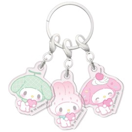 My Melody 50th 3 Row Acrylic Key Chain B Girly Pop Heart