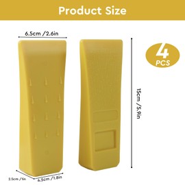 SWAWIS Pack of 4 Chainsaw Felling Wedge, Forest Wedge, Tree Wedges, Yellow, Tree Felling Wedge, 6 Inches, Plastic Forestry Wedge, Impact Resistant Wedge for Controlled Felling of Trees