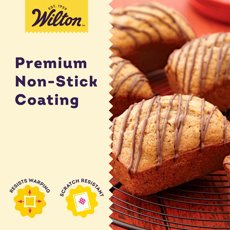 Wilton Gold Premium Non-Stick Warp-Resistant Bakeware, Made without PFAs, Mini