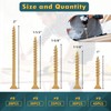 WELLOCKS #8 Deck Screws Kit, 150 PCS Tan Assortment with