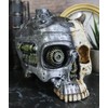 Ebros Gift Steampunk Horned Demon Cyborg Robotic Geared Skull Decorative
