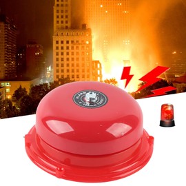 Fire Alarm Bell,Fire Alarm 4 Inches Fire Control Internal Strike Type, Metal 100Db Electric Bell, Electric Bell Smoke Detectors Fire Alarm ,Electric Bell For Office Home (12V)