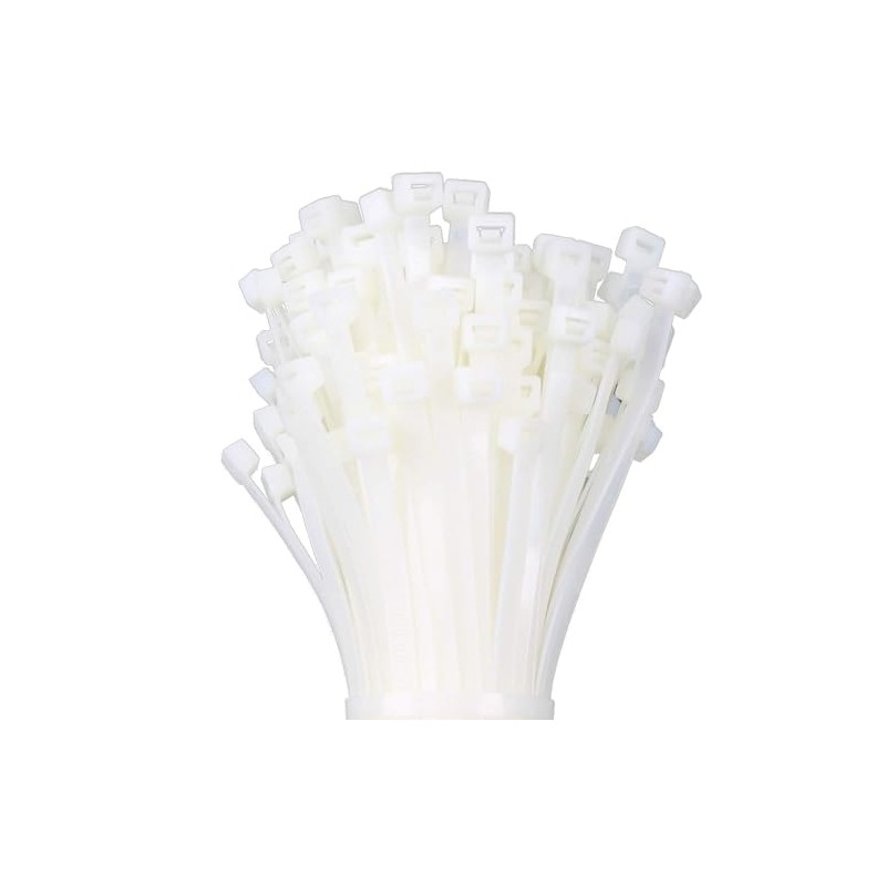 Faithfull CT300W Cable Ties White 300 x 4.8mm (100 Pieces)