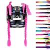 SEGO Helmet Pigtail Braids with Detachable Suction Cup with Bowknot