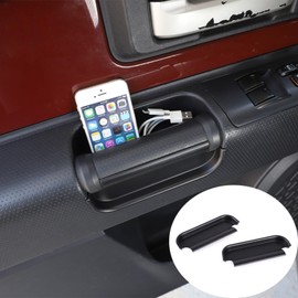 MUMAREN 2007-2021 Suitable for Toyota Fj Cruiser Door Storage Box Armrest with Handle Storage Case Gap Multi-functional Car Storage Box ABS Resin FJ Cruiser Custom Interior Parts Interior Accessories