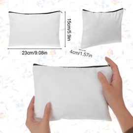 Dimeho Canvas Makeup Bags, 20 Pcs Mini Portable Cosmetic Bags Small Travel Pouch DIY Craft Toiletry Bag Travel Makeup Pouches Cosmetic Accessories Organizer for Women