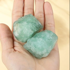 XIANNVXI Green Fluorite Large Raw Stone Crystals Natural Stone Premium Water Stone Green Fluorite Stone Real Natural Crystal Stones Reiki 4.5-5.5 cm, 1 Piece