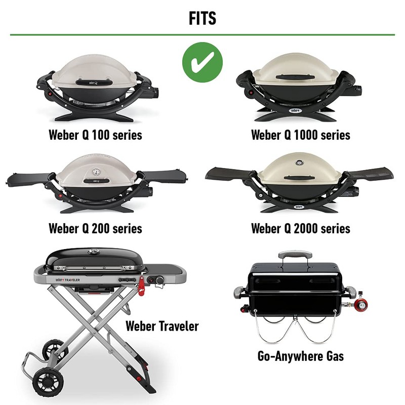 Weber Adapter Hose Q-Series and Gas Go-Anywhere Grills, 6-Feet, Black