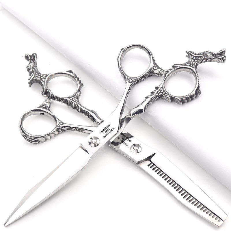 Silver 440c High Hardness Sharp Professional Hairdressing Scissors 6 Inch