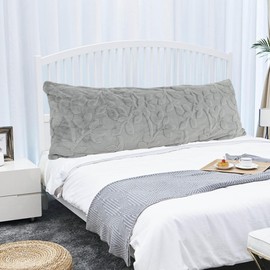 Yisiziyo Plush Body Pillow Pillowcase, 54 * 20 Soft Long Pillow case, Three-Dimensional Jacquard Design, Suitable for Living Room Sofa, Bedroom Bed Decorative Pillowcase, 1 Piece (Light Gray)