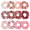 WitBicg Blush Theme Hair Scrunchies Velvet Winter Elastics Pink Lovers